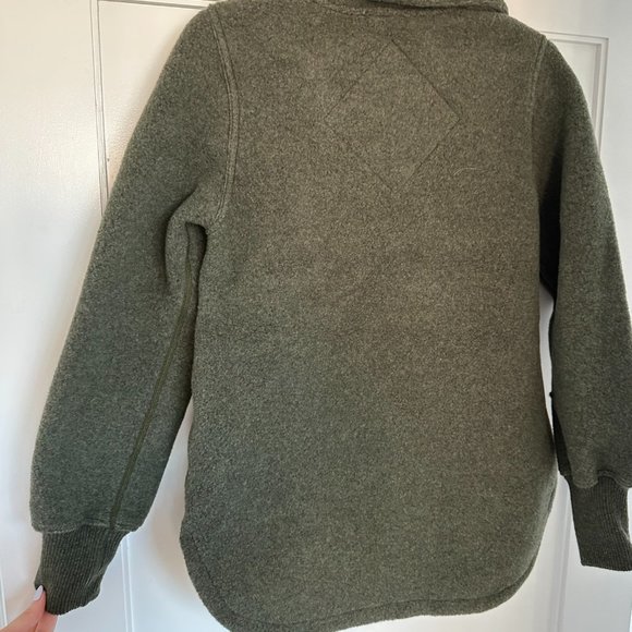 ❌SOLD❌NWT Canada Goose Severn 1/2 Zip Fleece Sweater Wool High Collar Dark Sage - Picture 9 of 9